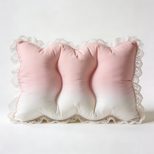 Pink Gradient Lace Pillow