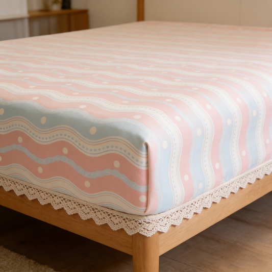 Pastel Wave Lace Sheet Set