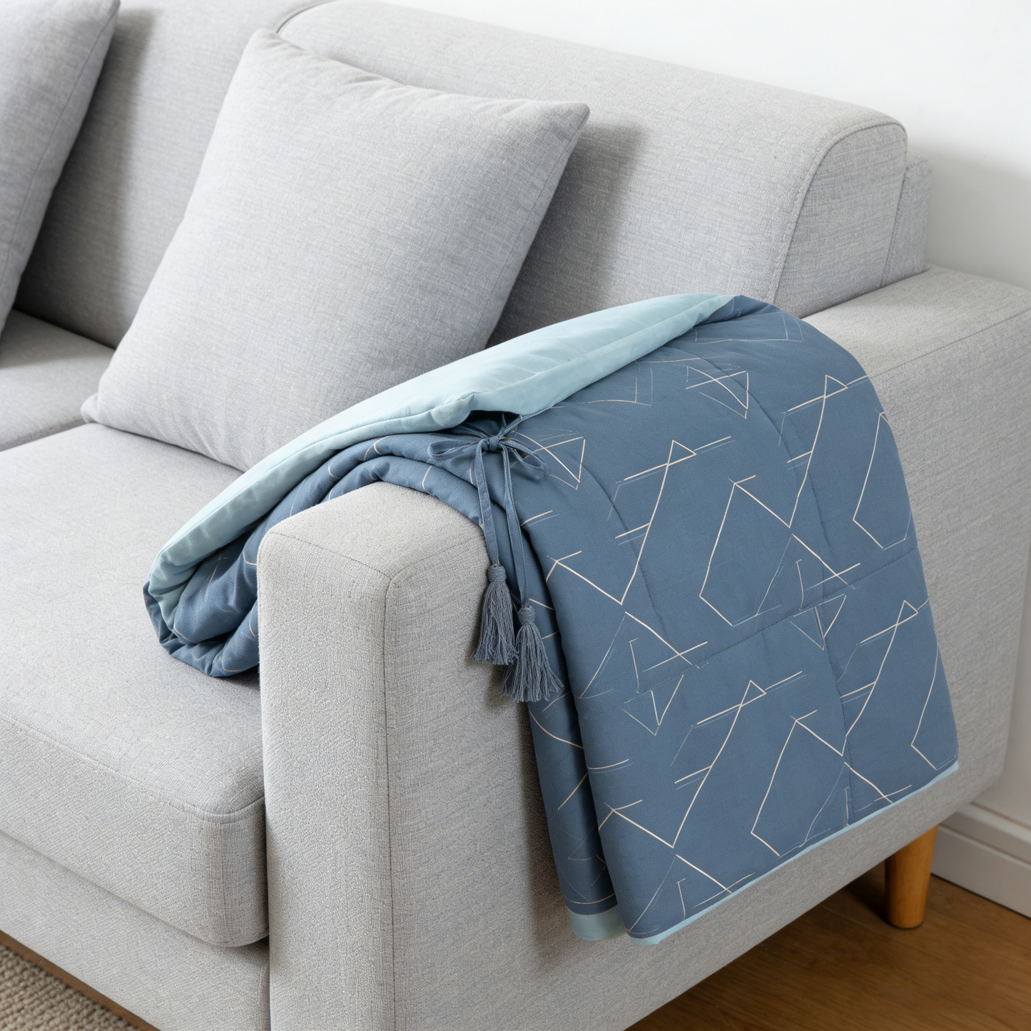 Blue Geometric Comforter