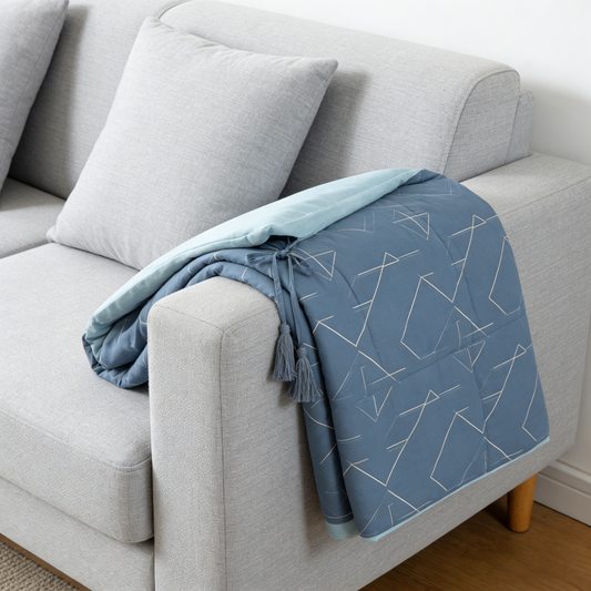 Blue Geometric Comforter