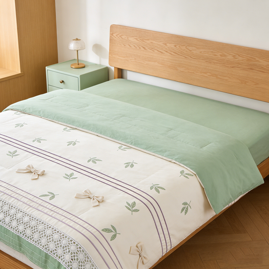 Green Leaf & Bow Comforter