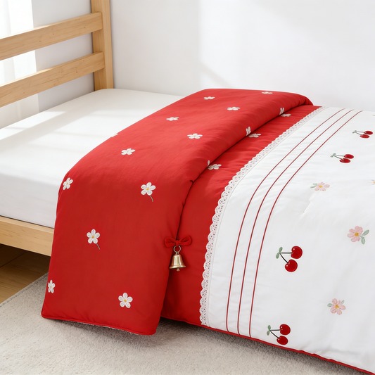 Red Cherry & Bell Comforter