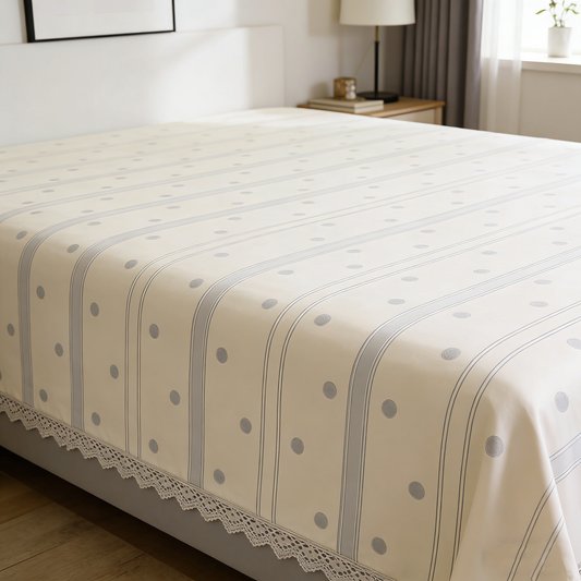 Grey Dot & Stripe Bed Set