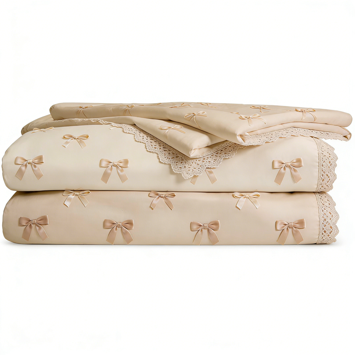 Bow Embroidered Bed Set