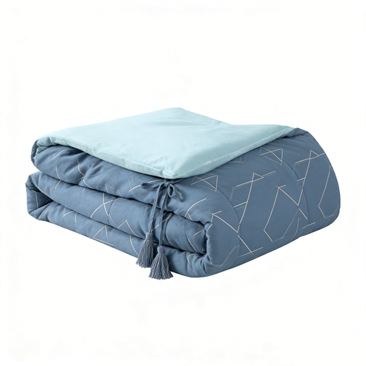 Blue Geometric Comforter